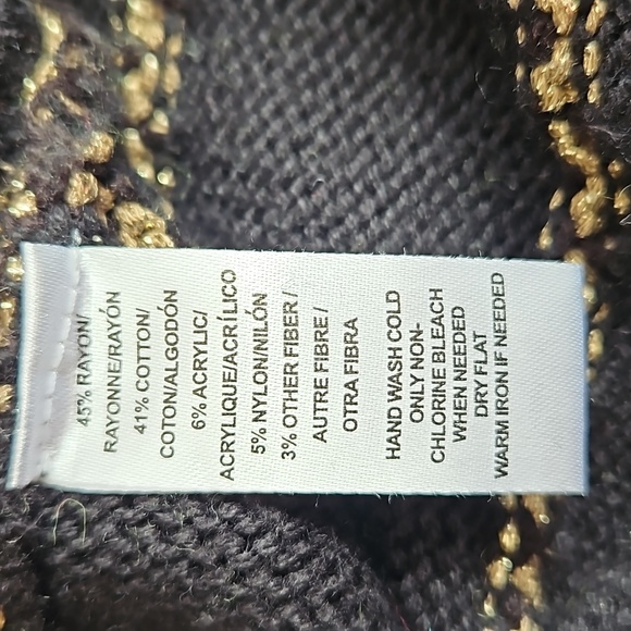 Loft Black and Gold Sweater - Picture 6 of 6
